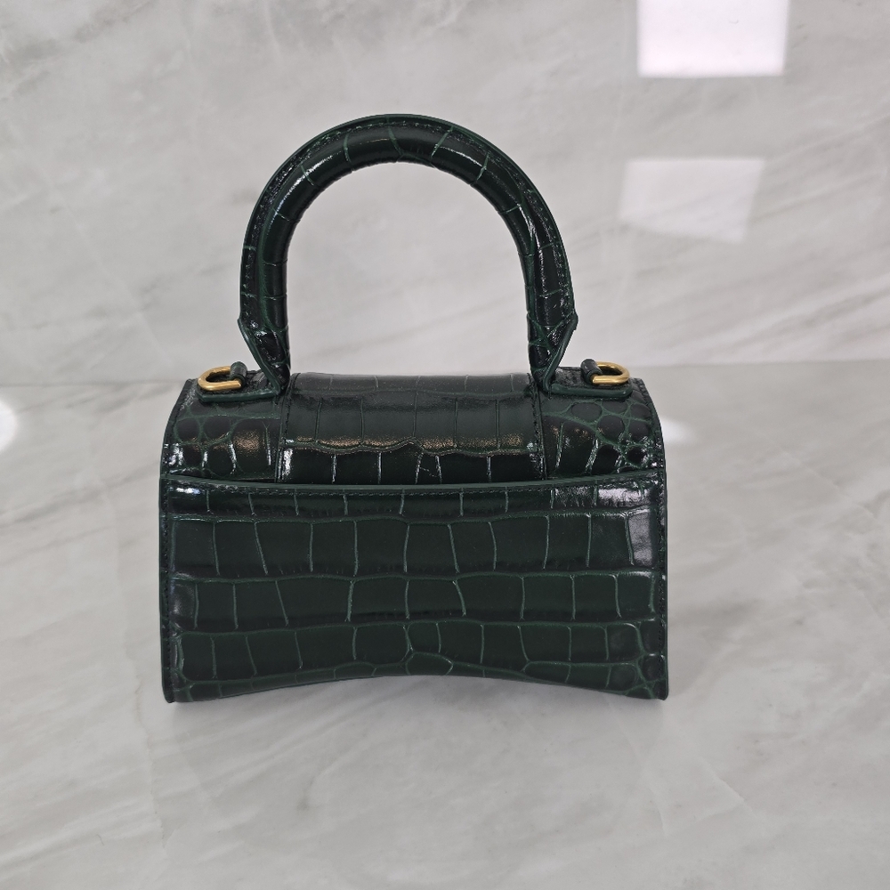 Balenciaga Green Crocodile-Embossed Handbag - Picture 4 of 11